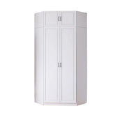 Corner Wardrobe Household Bedroom Small Apartment Solid Wood 90 Degree Master Bedroom Corner 7-character L-shaped Corner Wardrobe Combination Storage